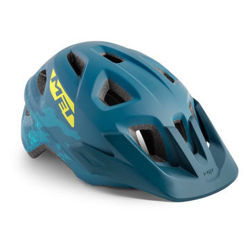 Kinder Fahrradhelm MET Eldar Camo Petrol blau