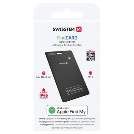 Lokalisator Swissten FindCard GPS Locator (with Apple Find My function)