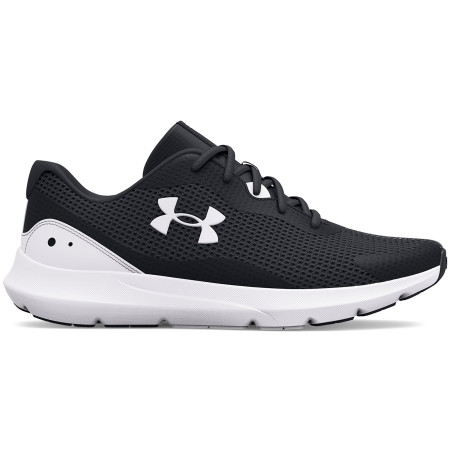 Herren Laufschuhe Under Armour Surge 3 schwarz/weiß Black / White / White