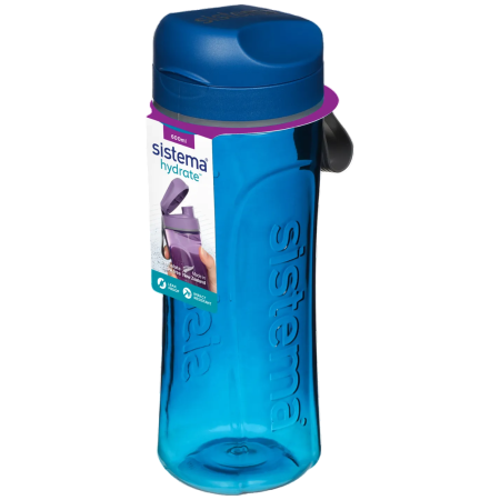 Flasche Sistema Hydrate Swift Flip Top 600 ml blau