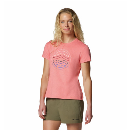 Damen-T-Shirt Columbia Sloan Ridge™ Graphic SS Tee rot Alpenglow, Find Your Trail