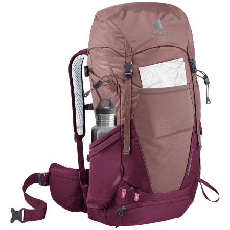 Damenrucksack Deuter Futura Pro 34 SL pflaumenfarbe ashrose-cassis