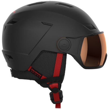 Skihelm Salomon Pioneer Lt Visor Rental schwarz Black