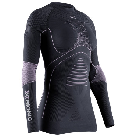Damen-Funktionsshirt X-Bionic Energy Accumulator 4.0 Shirt Lg Sl schwarz/rosa CHARCOAL/MAGNOLIA