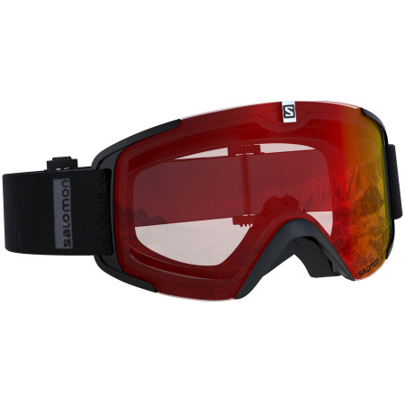 Skibrille Salomon Xview Black Mid Red
