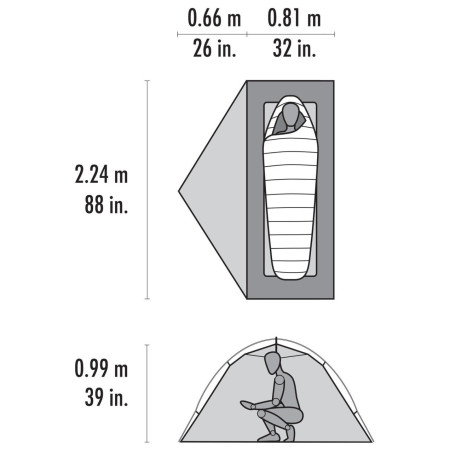 Ultraleichtes Zelt MSR Hubba Hubba HD 1P