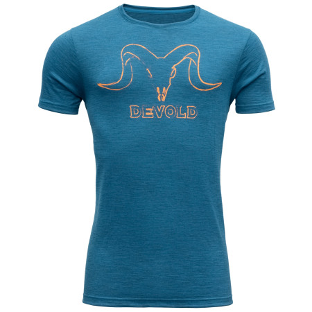 Herren-T-Shirt Devold Skull Man Tee blau BlueMelange