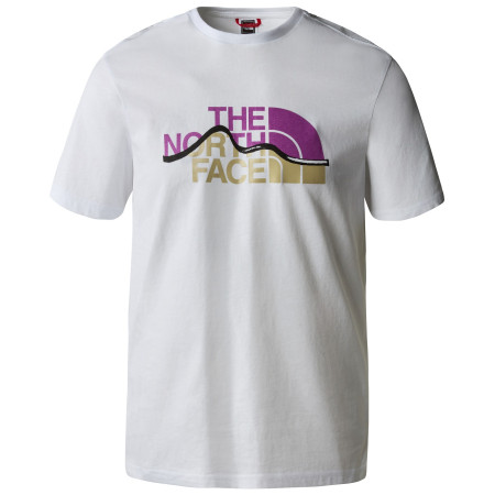 Herren-T-Shirt The North Face Mountain Line Tee - Eu weiß TNFWHT/PURPLECACTUSFLOWER