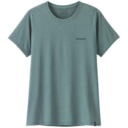 Damen-T-Shirt Patagonia Women's Capilene Cool Daily Shirt - Boardshort Logo grün Blue Sage - Light Blue Sage X-Dye