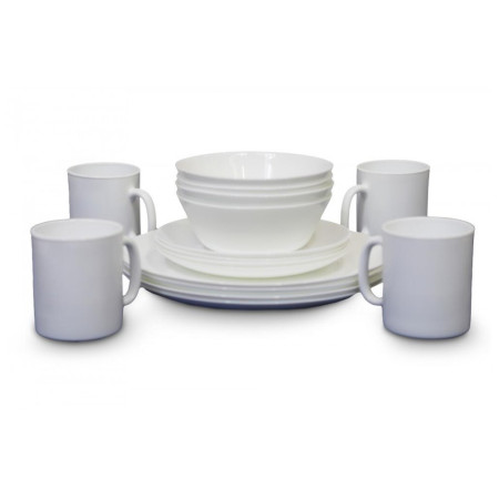 Geschirrset Vango Opal 16 Piece Dining Set weiß white