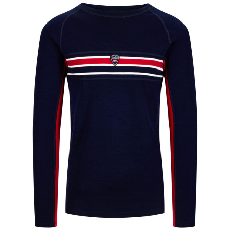 Herren-Funktionsshirt Dale of Norway Aksla Masculine Baselayer Crew neck dunkelblau Navy Red OffWhite