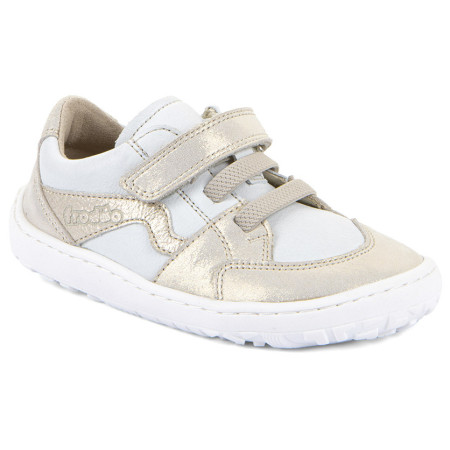 Kinder-Sneaker Frodo Barefoot river White/Gold gold