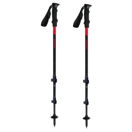 Trekkingstöcke Hannah Trek Fl schwarz/rot anthracite/red