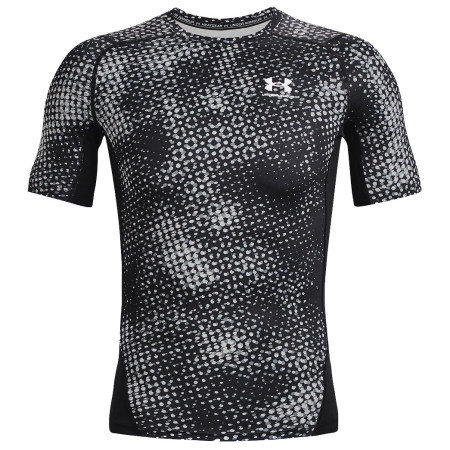 Herren T-Shirt Under Armour HG Armour Prtd Comp schwarz Black/Halo Gray/White