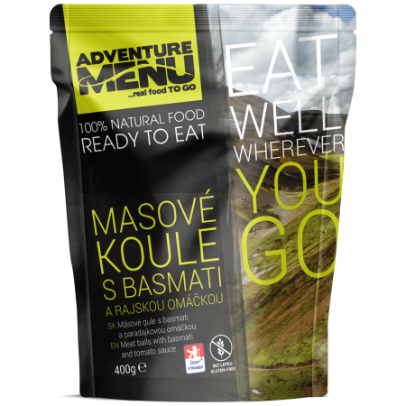 Fertigessen Adventure Menu Bällchen mit Basmati und Tomatensauce