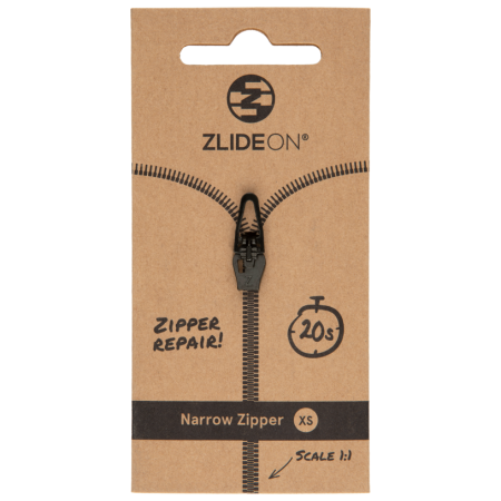 Ersatz-Reißverschluss ZlideOn Narrow Zipper XS schwarz