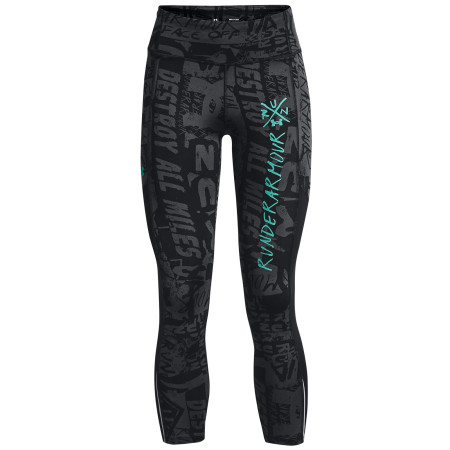Damen-Leggings Under Armour Destroy All Miles Ankle Tight grau Black / Black / Neptune