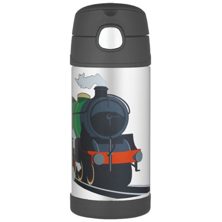 Kinder Thermoflasche Thermos Funtainer Vlak schwarz Train