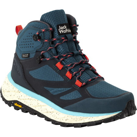 Damen Wanderschuhe Jack Wolfskin Terraventure Texapore Mid W blau blue / coral