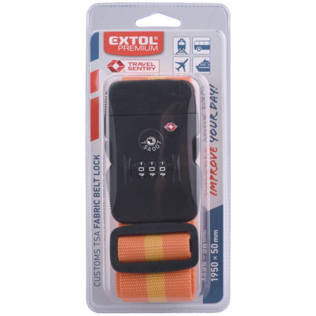 Gepäckriemen Extol TSA mit dreistelligem Code