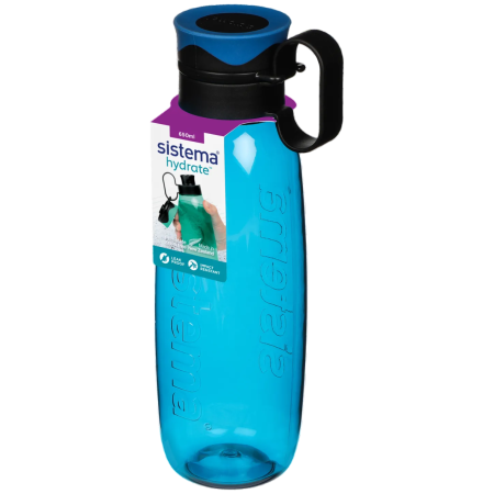 Flasche Sistema Hydrate Tritan Traverse Flip Top 650 ml blau