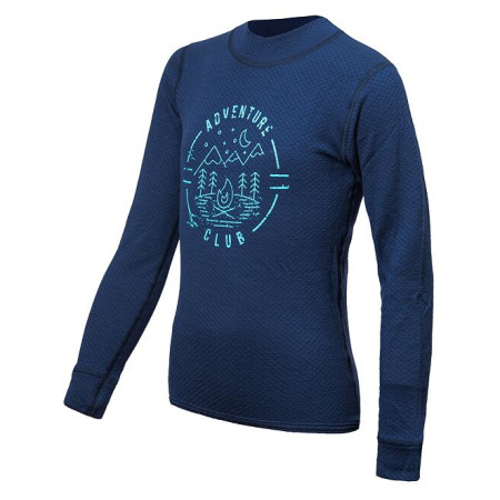 Kinder-Funktionsshirt Sensor Merino Df Club dunkelblau Deep Blue