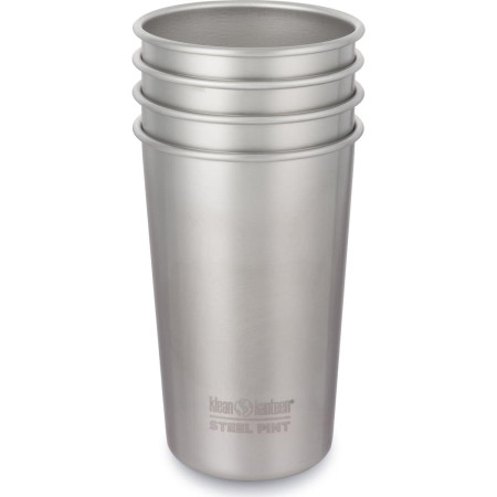 Set Edelstahl Trinkbecher Klean Kanteen Steel Pint 473 ml silber Brushed Stainless