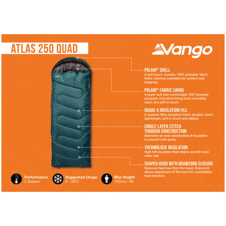 Schlafsack Vango Atlas 250 Quad