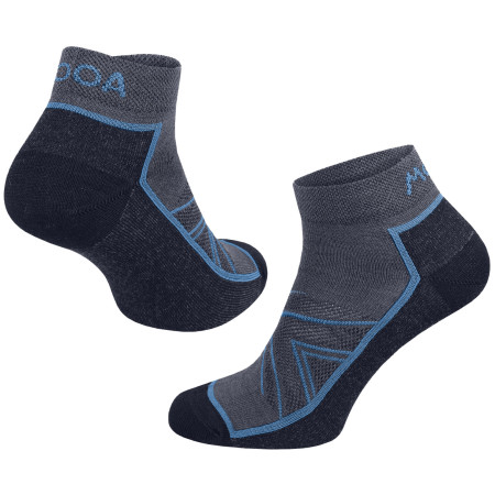 Socken MOOA Merino Adventure Low blau Denim Blue