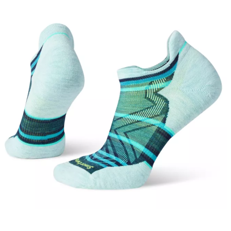 Damensocken Smartwool Run Targeted Cush Stripe Low Ank Socks blau/weiß twilight blue