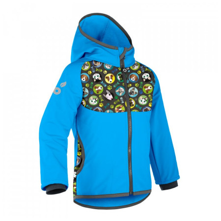 Kinder-Softshell-Jacke Unuo Fleece Basic hellblau