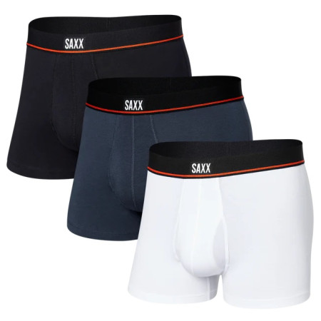 Herren-Boxershorts Saxx Non-Stop Stretch Cotton Trunk 3Pk schwarz/weiß black/deep navy/white