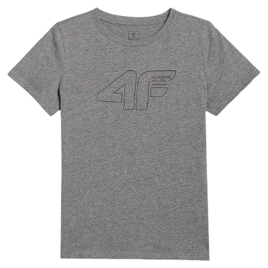 Kinder-T-Shirt 4F Tshirt M2417 grau MIDDLE GREY MELANGE