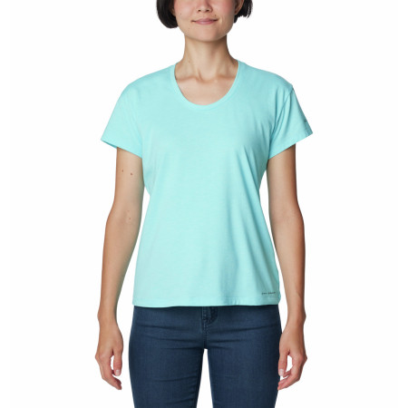 Damen-T-Shirt Columbia Sun Trek™ SS Tee hellblau Aquamarine Heather