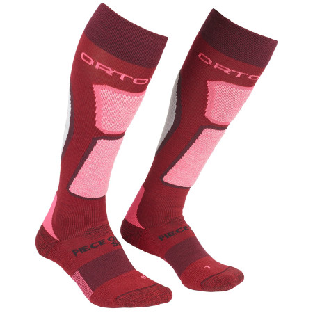 Damensocken Ortovox W's Ski Rock'n'Wool Socks rot/rosa DarkBlood