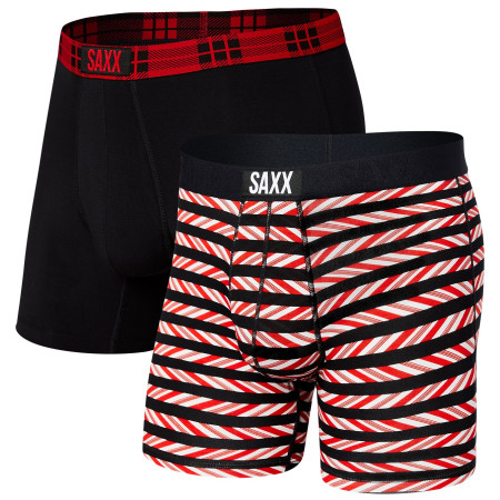 Boxershorts Saxx Vibe Super Soft BB 2Pk 2023 rot/schwarz MintyFresh/Black