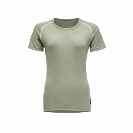 Damen-Funktionsshirt Devold Lauparen Merino 190 Base Tee Wmn grün/weiß FOG