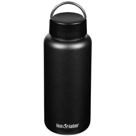 Edelstahlflasche Klean Kanteen Wide w/Wide Loop Cap - brushed stainless 1182 ml schwarz black