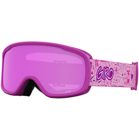 Kinder Skibrille Giro Buster AR40 schwarz/rosa Pink Black Block Amber Pink