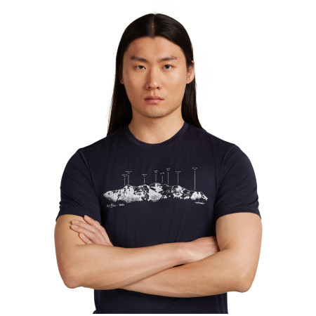 Herren T-Shirt Icebreaker Men Merino 150 Tech Lite SS Tee The Peaks
