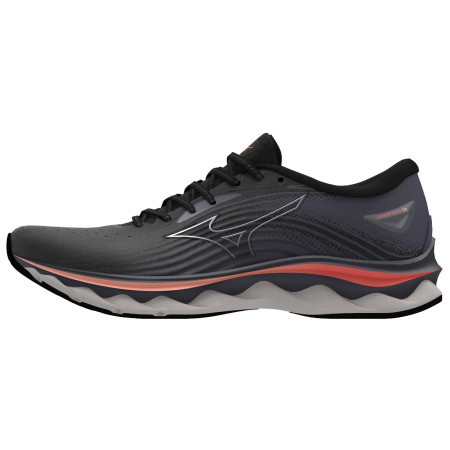Damen Laufschuhe Mizuno Wave Sky 6 schwarz Black/Quicksilver/HotCoral