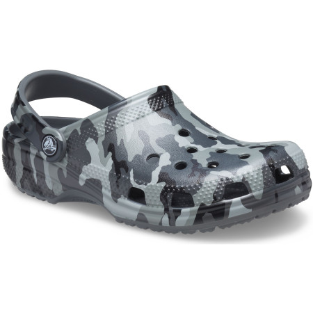 Pantoffeln Crocs Classic Printed Camo Clog grau/schwarz Slate Grey/Multi