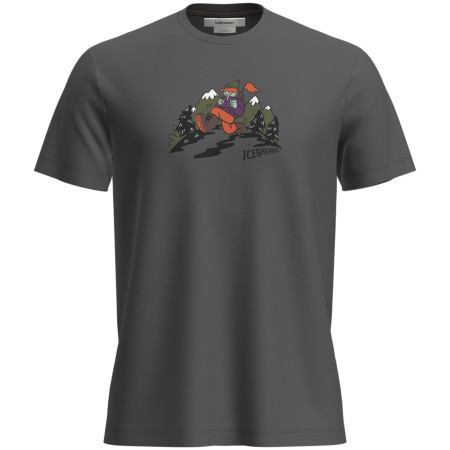 Herren-Funktionsshirt Icebreaker M Mer 150 Tech Lite SS Tee Catch Me Outs dunkelgrau Obsidian