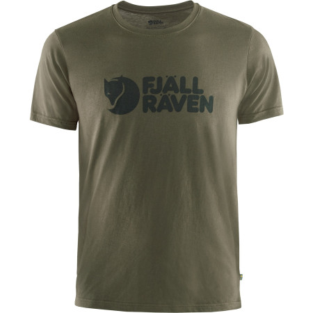 Herren-T-Shirt Fjällräven Logo T-shirt M grün 633_Dark Olive