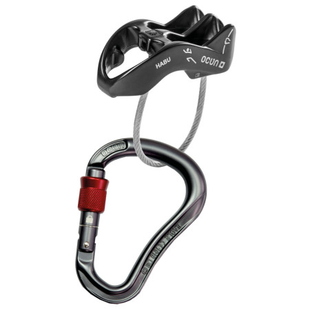 Set-Sicherungsgerät Ocún Belay Set Eagle Screw/Habu grau Anthracite