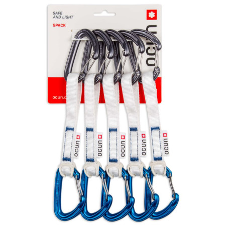 Express-Set Ocún Kestrel QD Bio-Dyn-Ring 15 mm 15 cm 5-Pack blau Blue