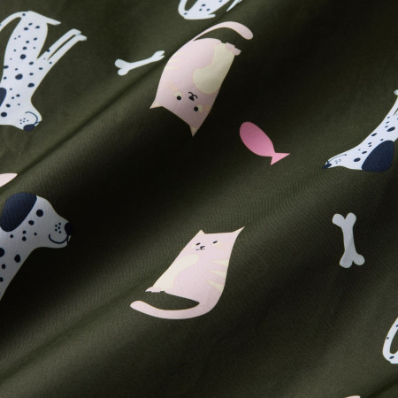 Kinder-Regenmantel Regatta Junior Changing Robe Dark Khaki Cat Dog