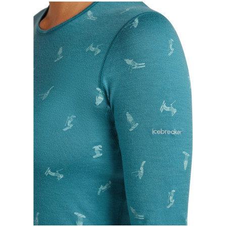 Damen-Funktionsshirt Icebreaker Women Merino 200 Oasis LS Crewe Snow Day