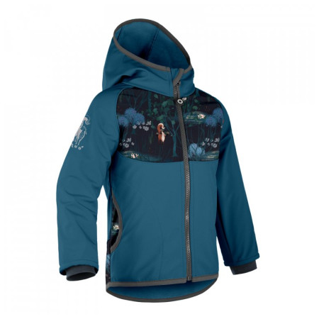 Kinder-Softshell-Jacke Unuo Fleece Basic blau