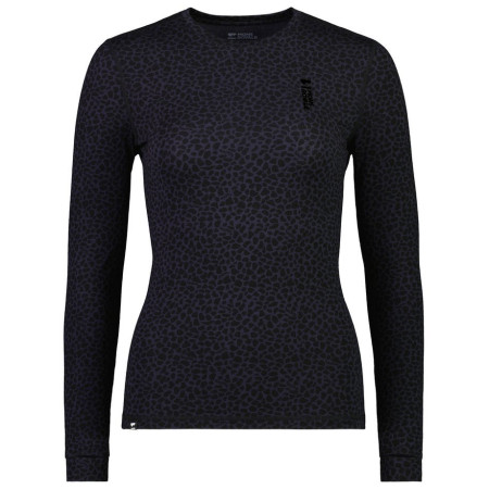 Damen-Funktionsshirt Mons Royale Cascade Merino Flex 200 LS schwarz/grau Arctic Leopard